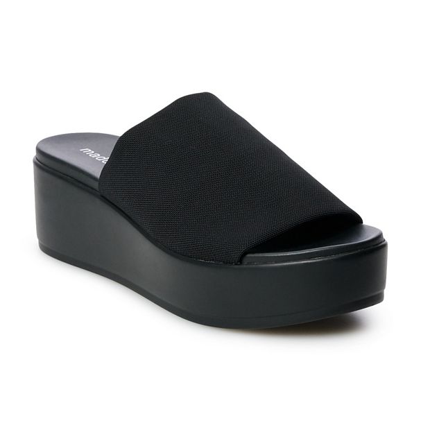 Kohls black wedge sales sandals