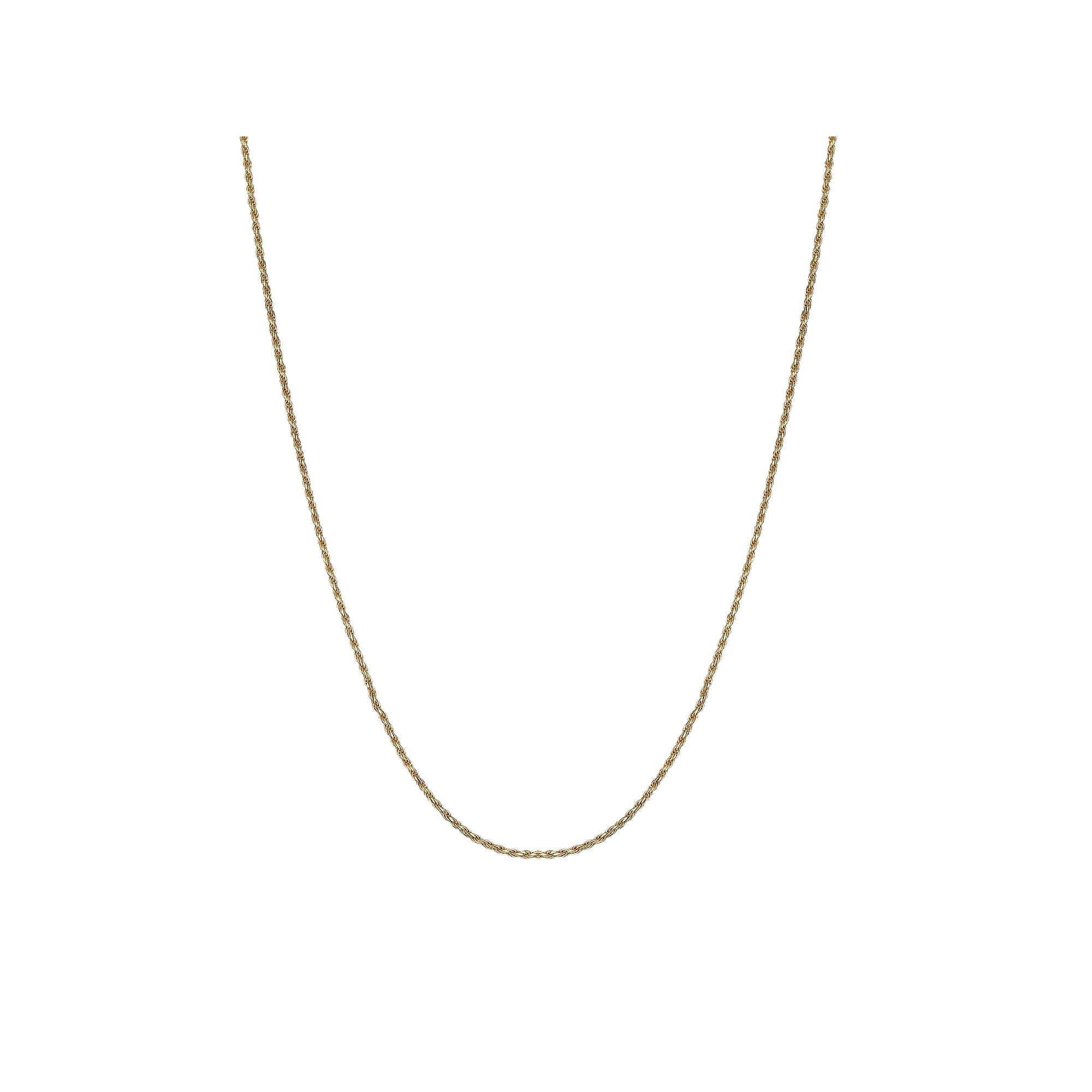 PRIMROSE 18k Gold over Sterling Silver Rope Chain Necklace, Womens, Size: