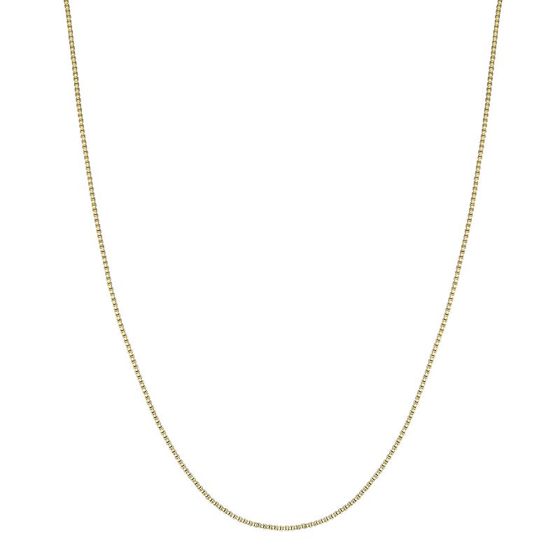 PRIMROSE 18k Gold over Sterling Silver Box Chain Necklace, Womens, Size: 