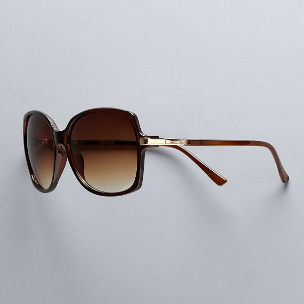 Women's Simply Vera Vera Wang 69mm Carey Large Square Sunglasses