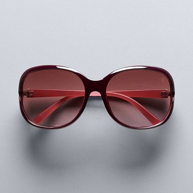 Women's Simply Vera Vera Wang 69mm Desert Large Square Sunglasses