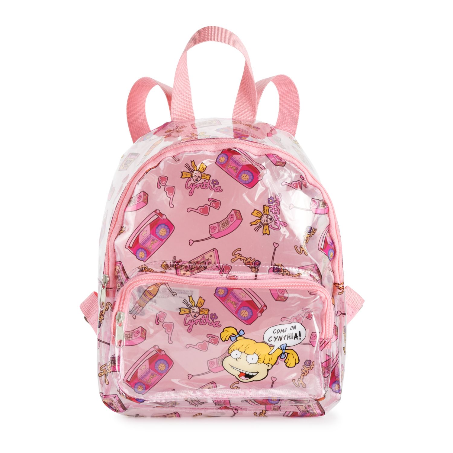 pink clear mini backpack