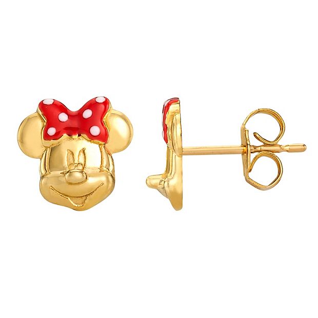 Children's Minnie Mouse Enamel Earrings