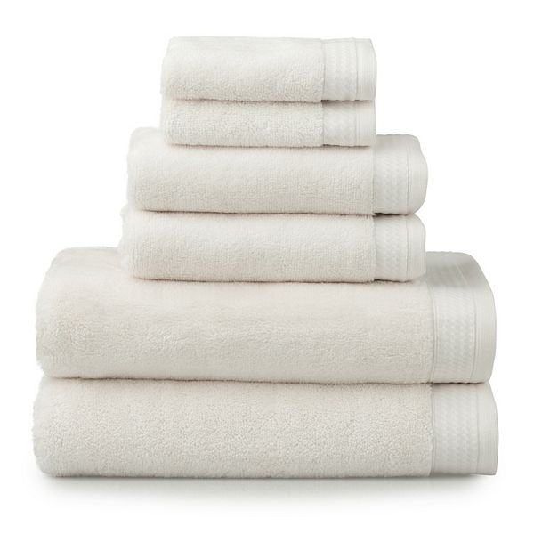 Madison Luxury Home 6 Pieces White Wash Cloth Set, 1 each