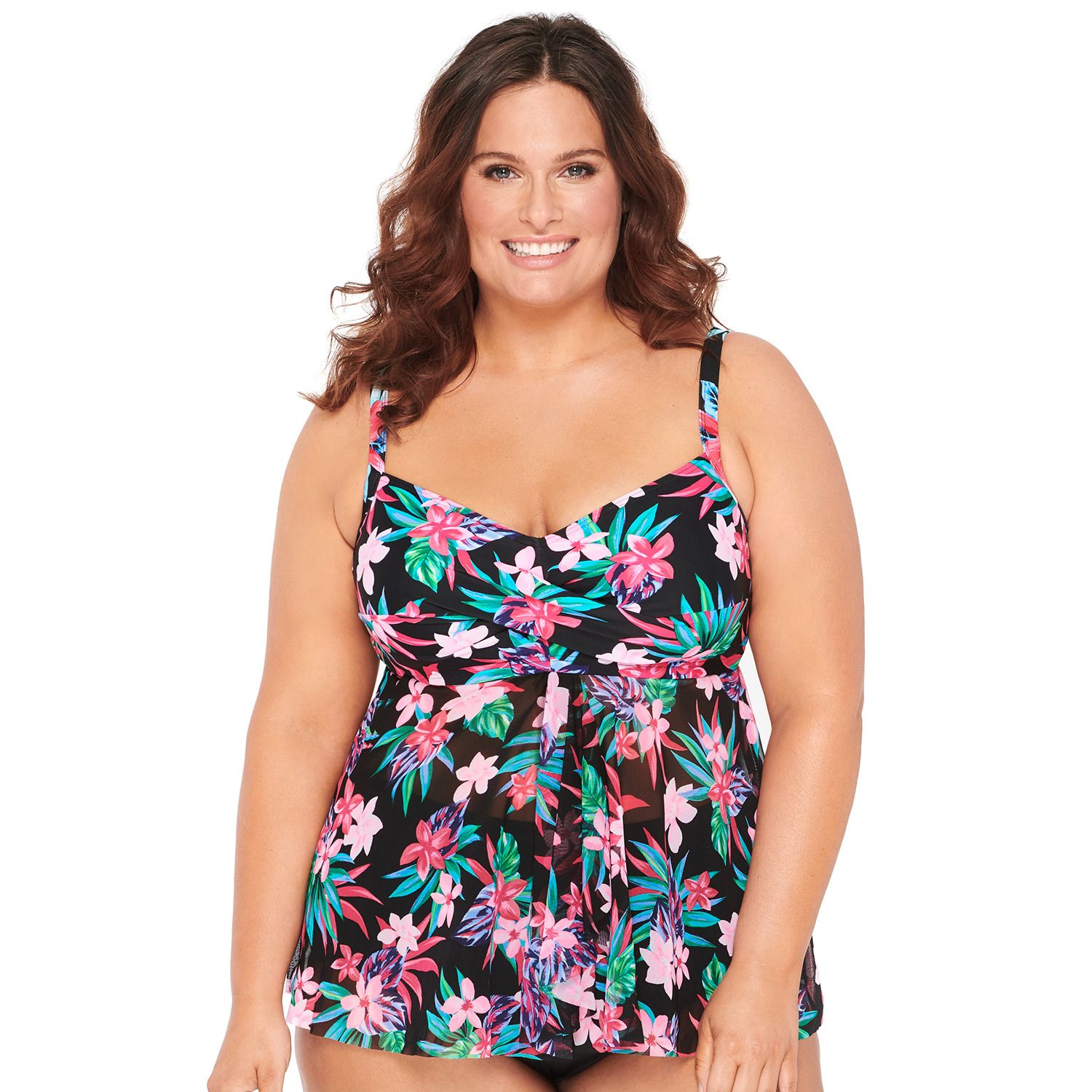 macy's plus size women's bathing suits