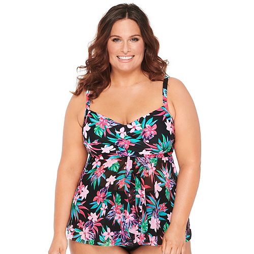 flyaway tankini top plus size