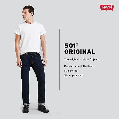 Levi's Men's Button Fly Straight Leg 5-Pocket Jeans