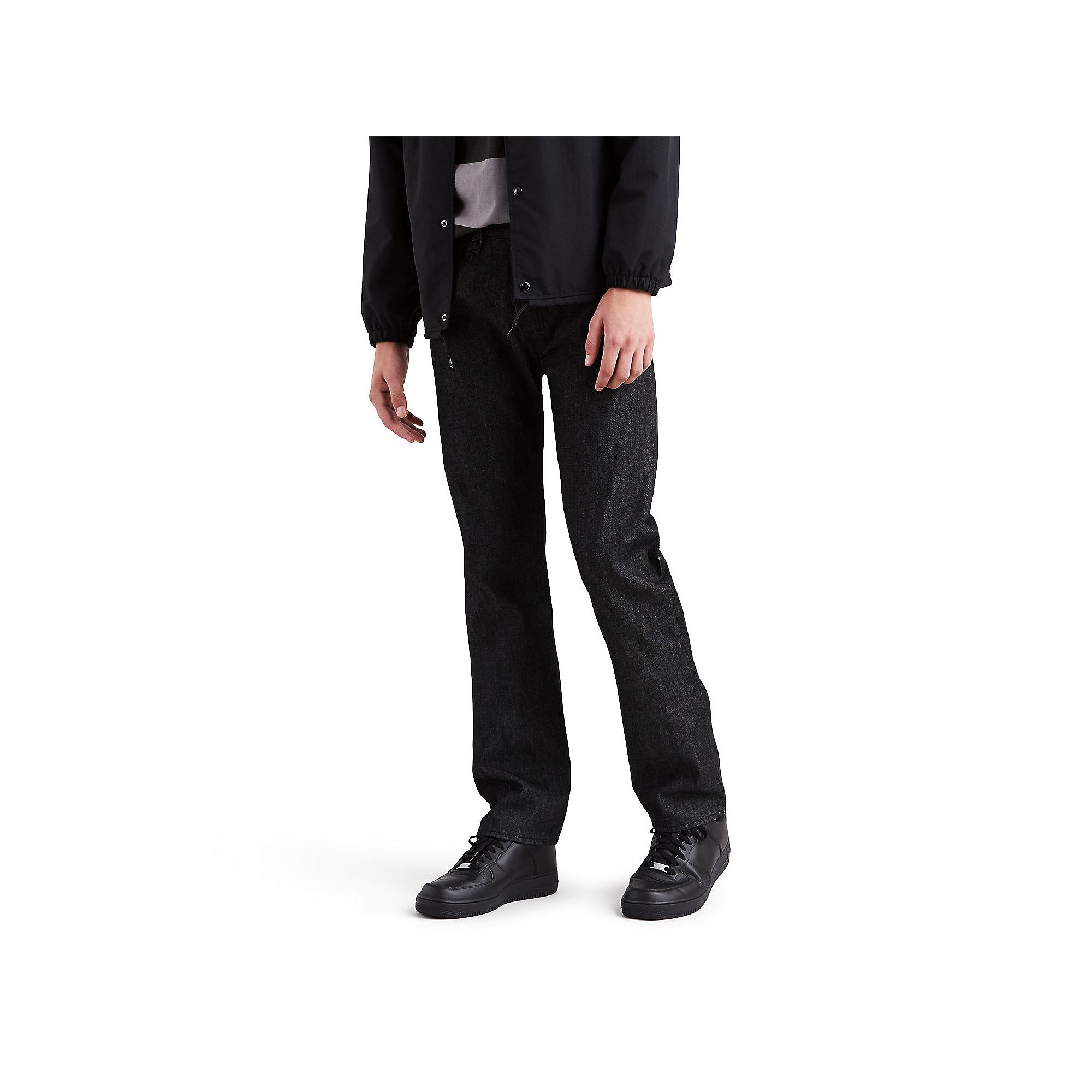 Mens Levis® 501™ Original Fit Jeans, Size: 42 X 32, Polished Black