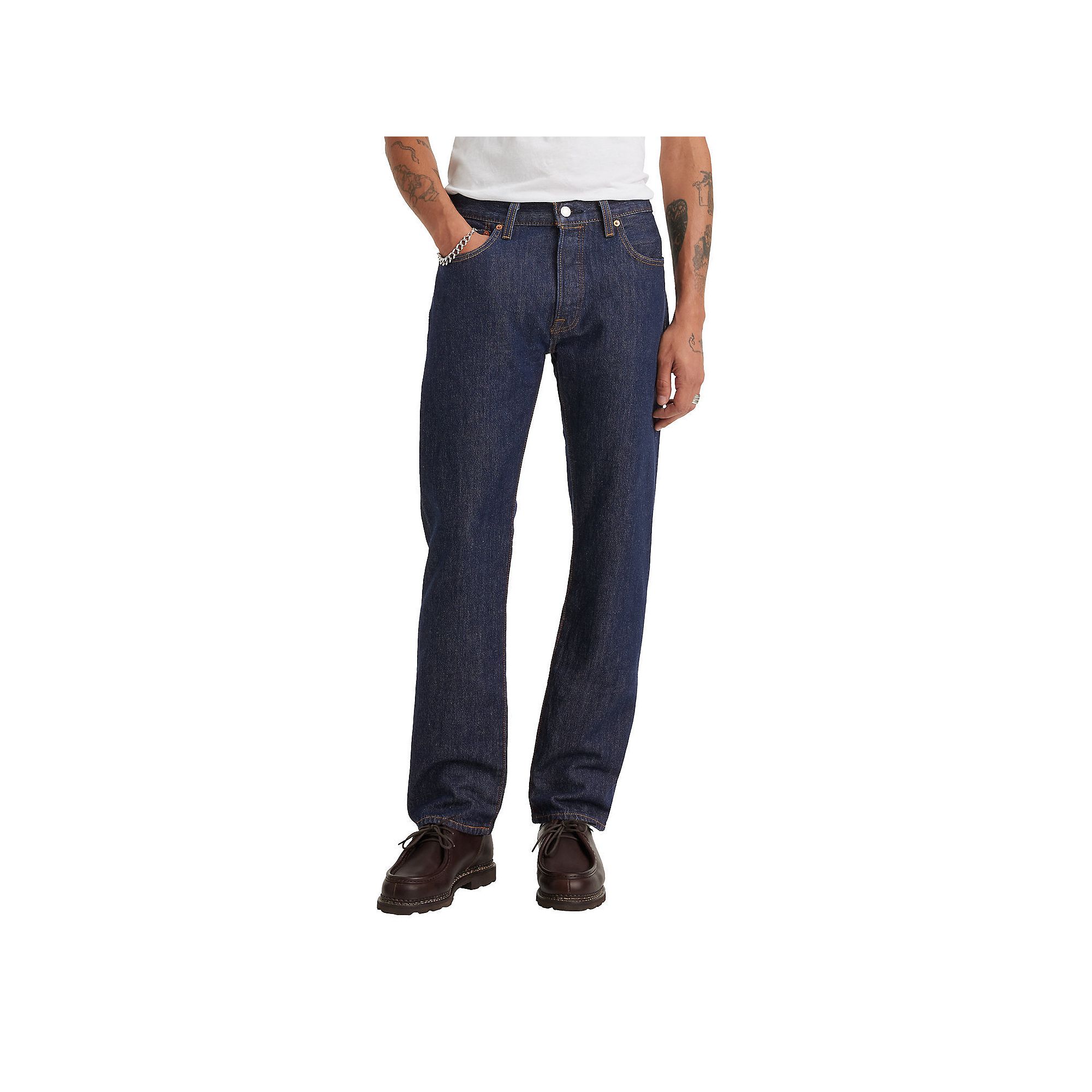 Mens Levis® 501™ Original Fit Jeans, Size: 35X30, Prewash Blue