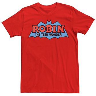 Men's Batman Robin The Teen Wonder Vintage Logo Tee