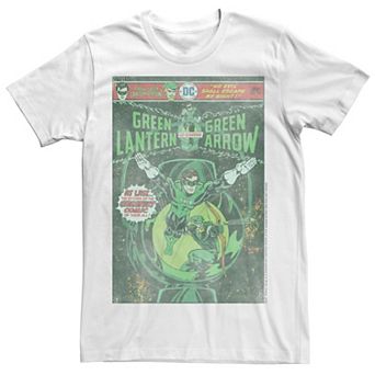 Men's Marvel Green Lantern And Green Arrow Faded Comic Book Cover Graphic Tee