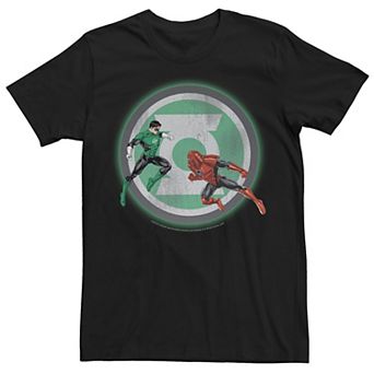 Men's Marvel Green Lantern Fighting Atrocitus Logo Graphic Tee