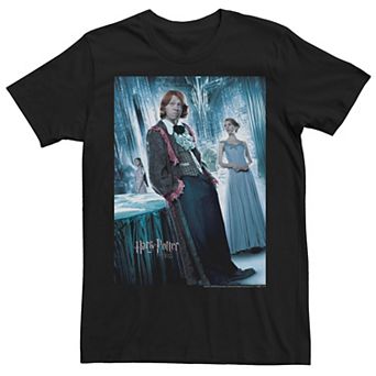 Men's Harry Potter Goblet Of Fire Ron And Hermoine Yule Ball Movie Poster Graphic Tee