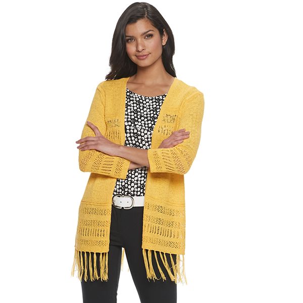 Women's Apt. 9® Fringe Cardigan