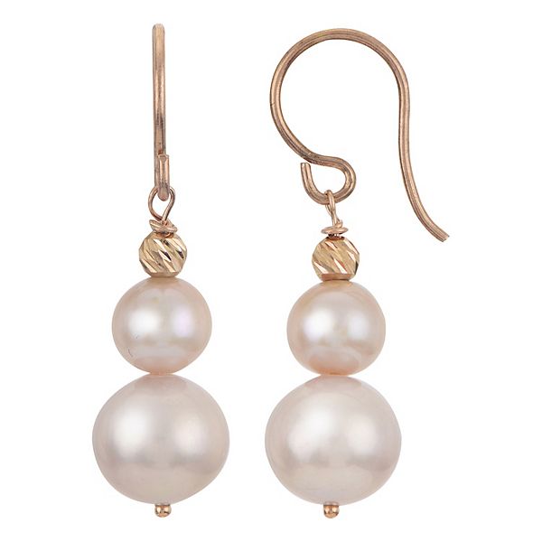 PearLustre by Imperial 14Kt Rose Gold Cultured Pearl & Brilliance Bead ...