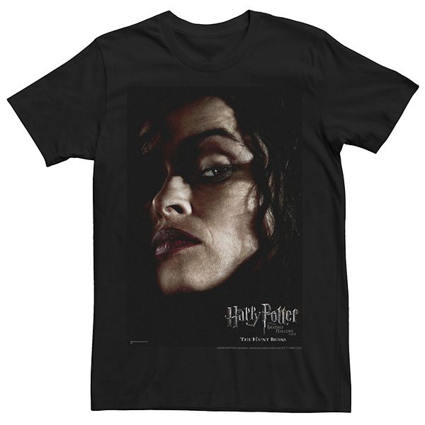 Men S Harry Potter Deathly Hallows Bellatrix Lestrange Poster Graphic Tee