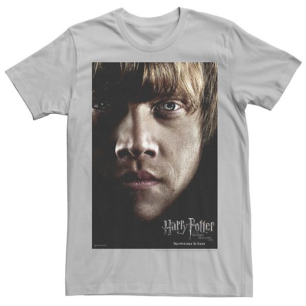 Men's Harry Potter Deathly Hallows Ron Weasley Poster Graphic Tee