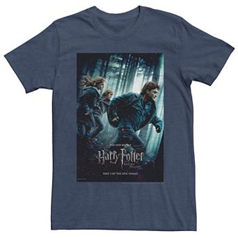 Men's Harry Potter Deathly Hallows Part One Trio Poster Graphic Tee