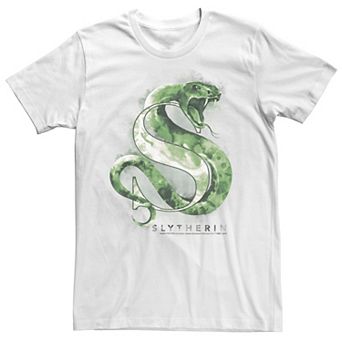Men's Harry Potter Slytherin Snake Water Color Logo Graphic Tee