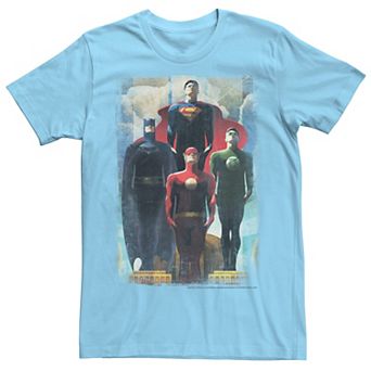 Men's Justice League Faded Poster Graphic Tee