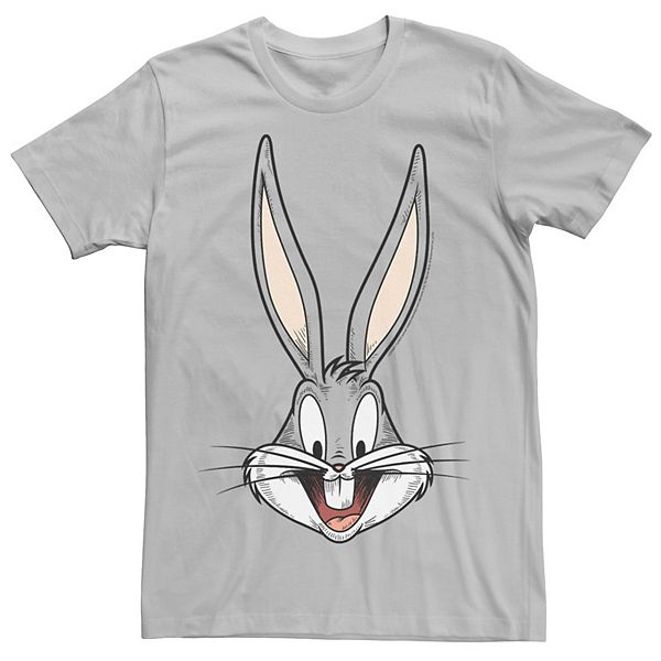 Men\'s Looney Tunes Face Bunny Bugs Graphic Tee