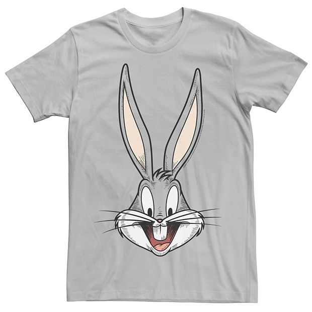 Bunny Tunes Graphic Tee Face Looney Bugs Men\'s