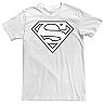 Men's DC Comics Superman Black And White Logo Graphic Tee