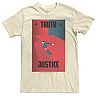 Men's DC Comics Superman Truth And Justice Deco Style Poster Graphic Tee