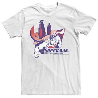 Men's DC Comics Superman Red Blue Portrait Graphic Tee