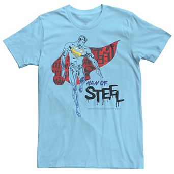 Men's DC Comics Superman Man Of Steel Grunge Portrait Graphic Tee