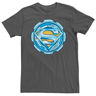 Men's DC Comics Superman Chrome Gear Chest Logo Graphic Tee