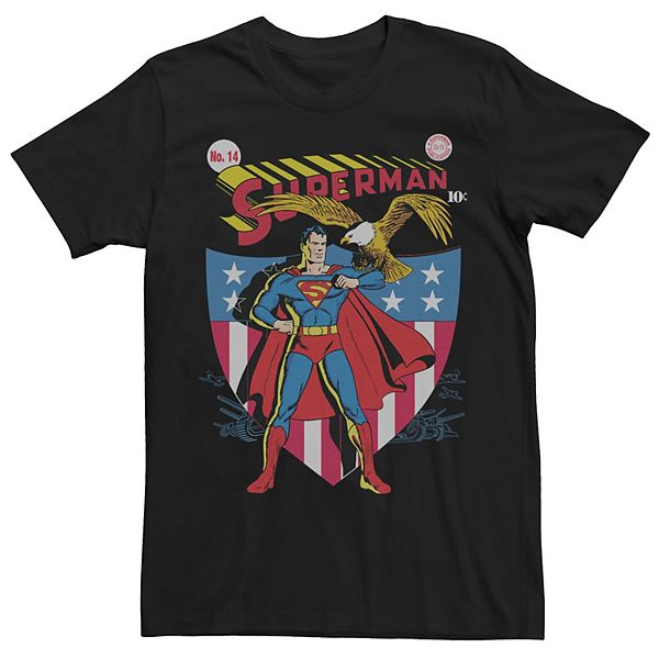 Men's DC Comics Superman Stars And Stripes Poster Graphic Tee