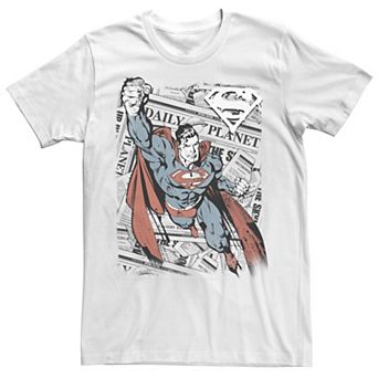 Men's DC Comics Superman Daily Planet Background Poster Graphic Tee