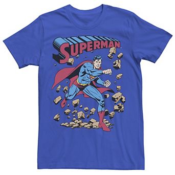 Young Men's DC Comics Superman Smash Rocks Vintage Poster Tee
