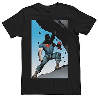 Men's DC Comics Superman Power Lift Comic Poster Graphic Tee