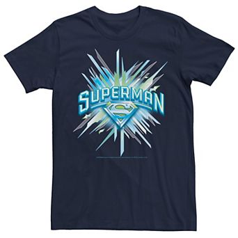 Men's DC Comics Superman Crystal Chest Text Logo Graphic Tee