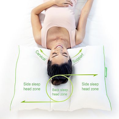 Sleep Yoga Side Sleep Dual Sleep Neck Pillow - Medium Firm