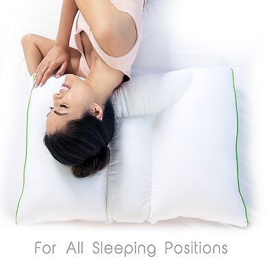 Sleep Yoga Side Sleep Dual Sleep Neck Pillow - Medium Firm