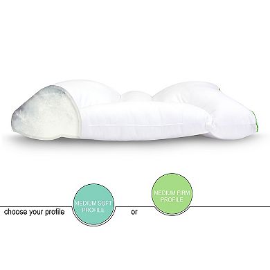 Sleep Yoga Side Sleep Dual Sleep Neck Pillow - Medium Firm