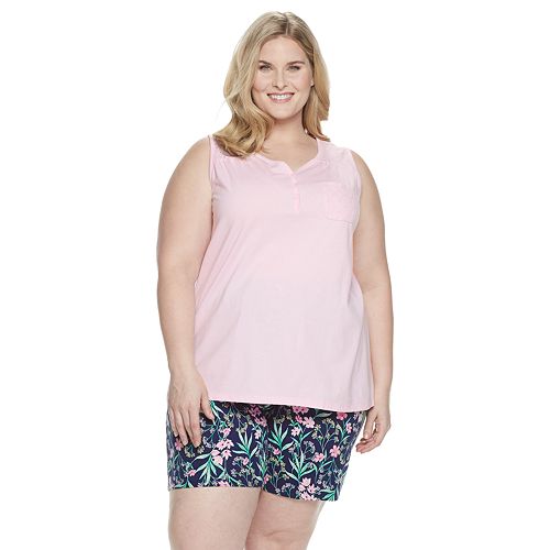 Plus Size Croft & Barrow® Pajama Tank & Pajama Shorts Set