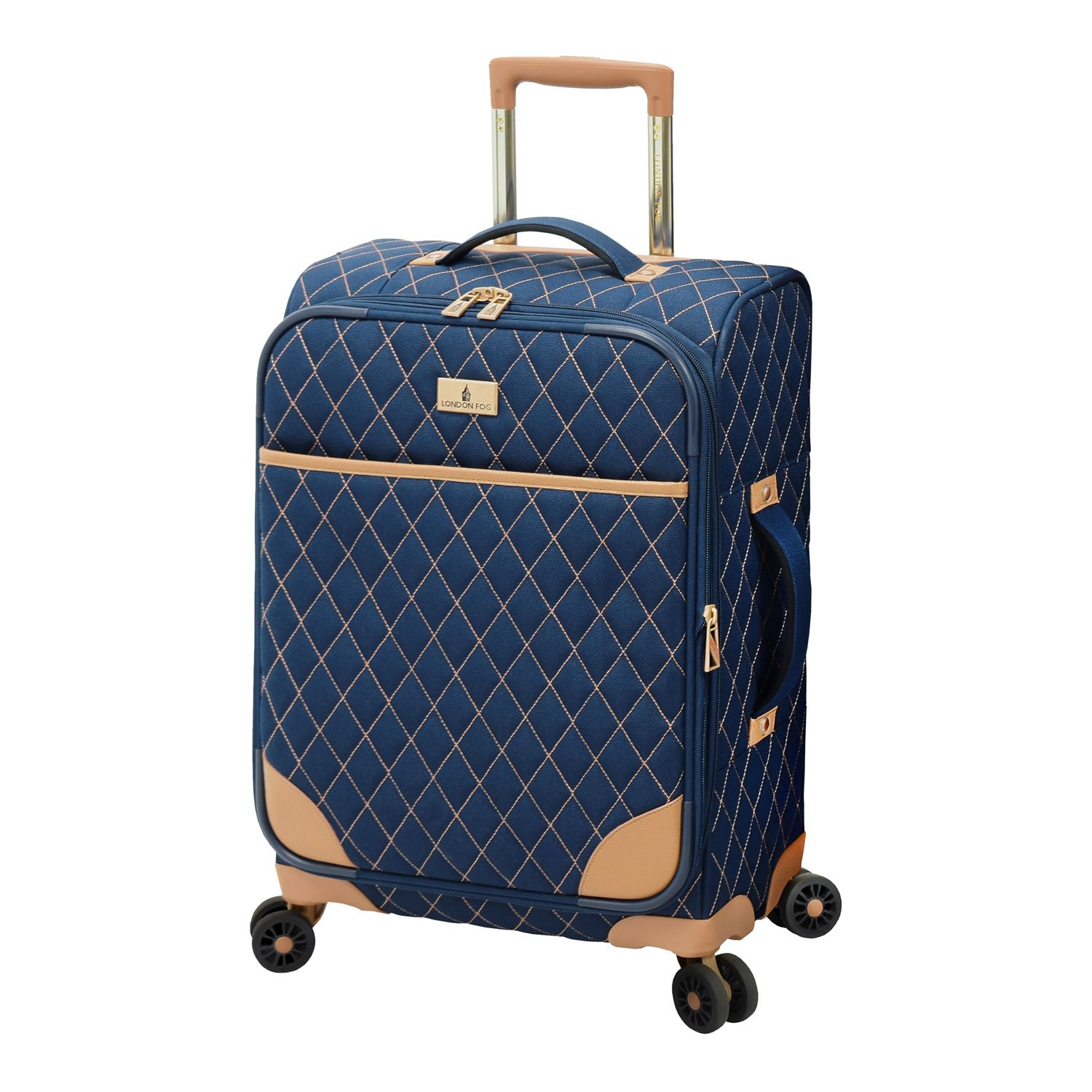 london fog luggage blue