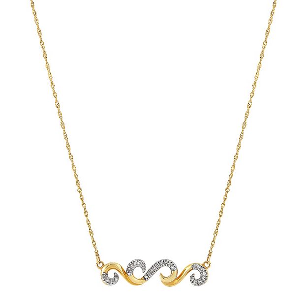 White Gold Diamond Tie Necklace 0,10ct My Twin