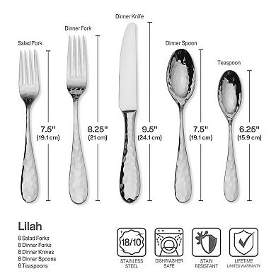 Mikasa Lilah 45-pc. Flatware Set
