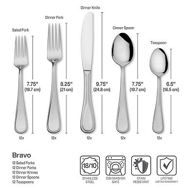 Mikasa Bravo 65-pc. Flatware Set