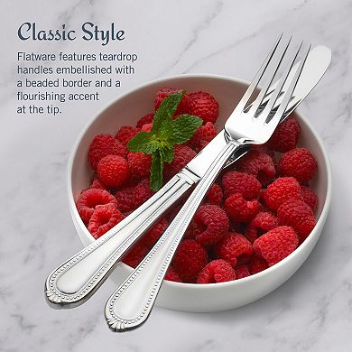 Mikasa Regent Bead 65-pc. Flatware Set