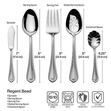 Mikasa Regent Bead 65-pc. Flatware Set