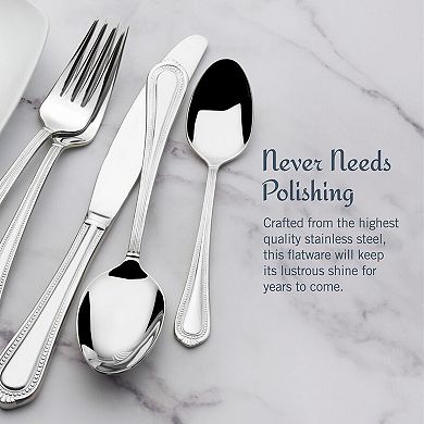 Mikasa Regent Bead 65-pc. Flatware Set