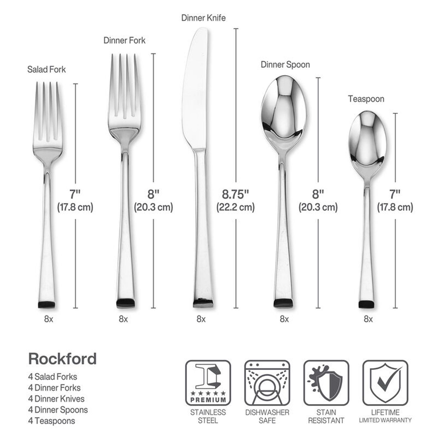 Mikasa Rockford 20 Piece Flatware Set - Thumbnail 2