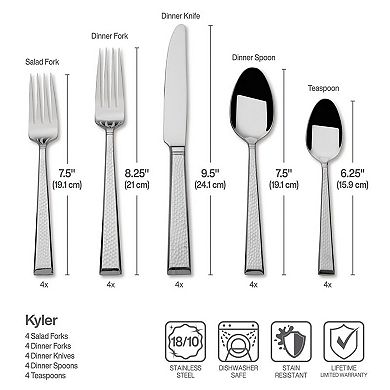 Mikasa Kyler 18/10 Stainless Steel 20-pc. Flatware Set