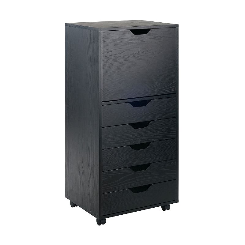 Winsome Halifax 5-Drawer Storage Cabinet, Black